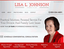 Tablet Screenshot of ljohnsonfamilylaw.com